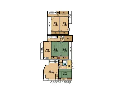 大阪環状線 天満駅 徒歩6分 3階建 築29年(6LDK)の間取り写真