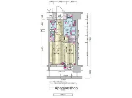 PRESSANCE東淀川駅前プローシェ(1DK/2階)の間取り写真