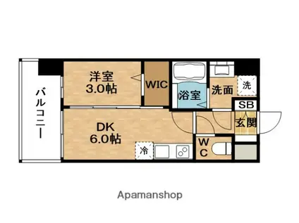 PRESSANCE東淀川駅前プローシェ(1DK/14階)の間取り写真