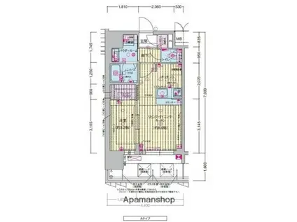 PRESSANCE東淀川駅前プローシェ(1LDK/13階)の間取り写真