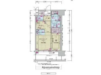 PRESSANCE東淀川駅前プローシェ(1LDK/14階)の間取り写真