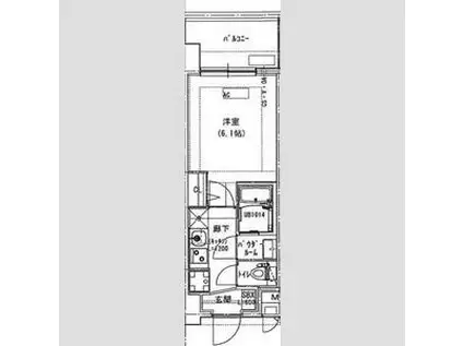 ALIVIS放出(1K/9階)の間取り写真