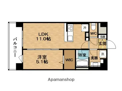 SEIWA PALACE新大阪(1LDK/2階)の間取り写真