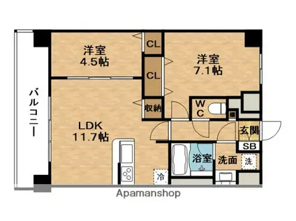 SEIWA PALACE新大阪(2LDK/4階)の間取り写真