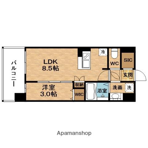 URBANPARK御幣島(1LDK/8階)の間取り写真