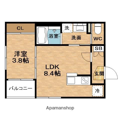 HARMONYテラスVALUE姫里(1LDK/3階)の間取り写真