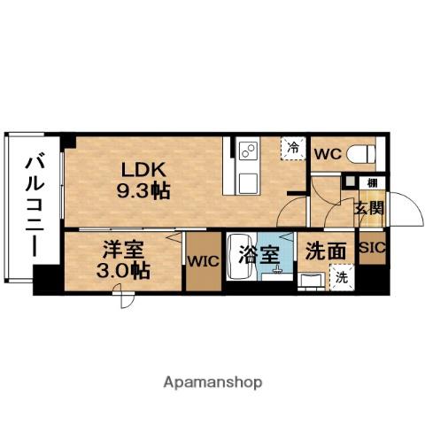 SEASONFLATS新大阪サウス(1LDK/2階)の間取り写真