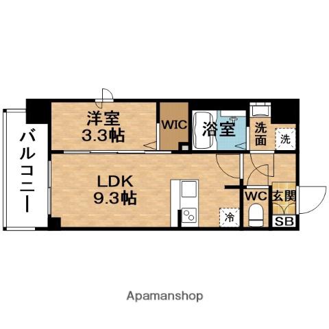 SEASONFLATS新大阪サウス(1LDK/3階)の間取り写真