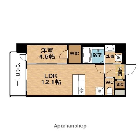 SPLENDIDE新大阪Ⅶ(1LDK/9階)の間取り写真