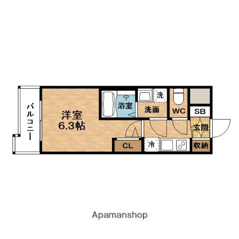 ESTEM COURT新大阪XVIIベイス(1K/9階)の間取り写真