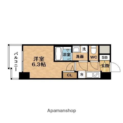 ESTEM COURT新大阪XVIIベイス(1K/14階)の間取り写真