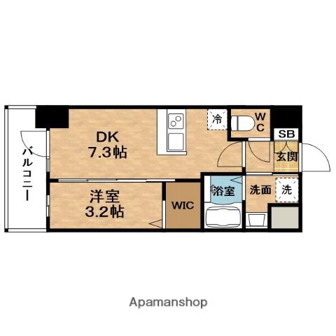 ESTEM COURT新大阪XVIIベイス(1DK/15階)の間取り写真