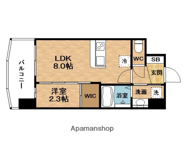 SERENⅠTE梅田北グランデ(1LDK/2階)の間取り写真