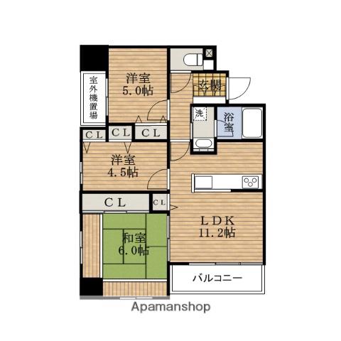 ARDENTOWER新町(3LDK/2階)の間取り写真