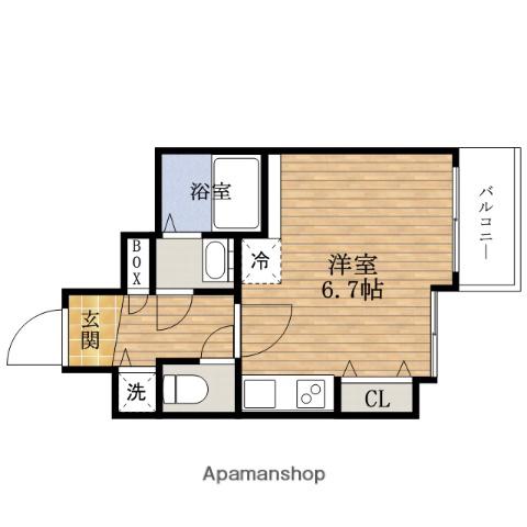 アドバンス心斎橋グランガーデン(ワンルーム/9階)の間取り写真