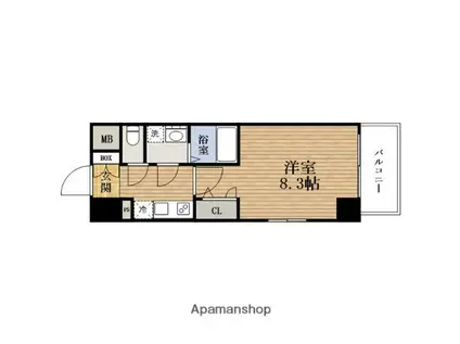 エスリード難波ステーションプラザ(1K/7階)の間取り写真