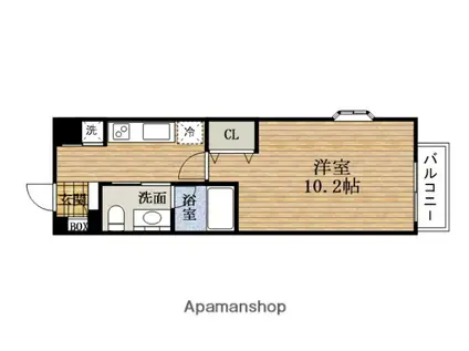 アーデン江戸堀(1K/10階)の間取り写真