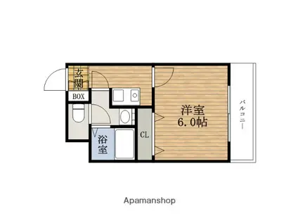 フェリーチェ上本町(1K/10階)の間取り写真