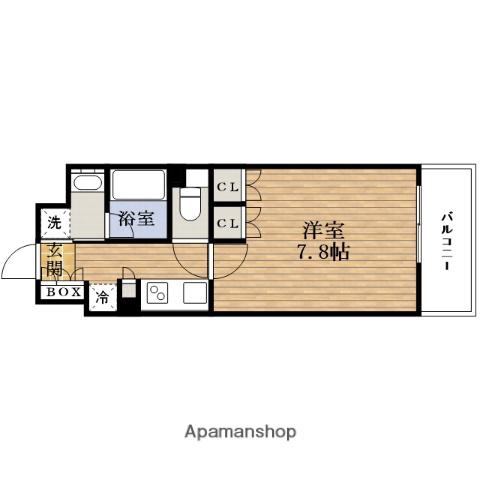 アーバネックスSHINSAIBASHI(1K/6階)の間取り写真