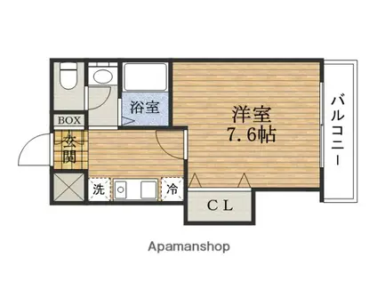 MPLAZA住吉公園弐番館(1K/7階)の間取り写真