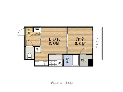 サムティ難波グレイス(1LDK/4階)の間取り写真