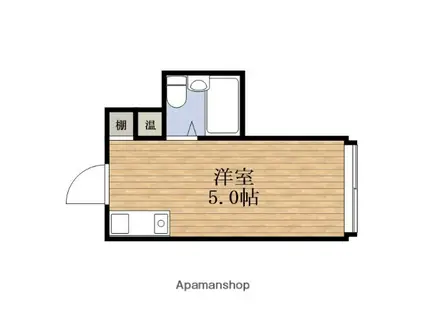 ラパンジール本田Ⅱ(ワンルーム/3階)の間取り写真