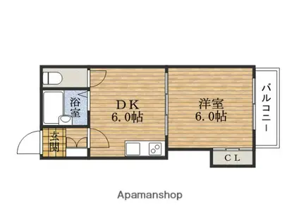 アレマーナ北加賀屋(1DK/2階)の間取り写真