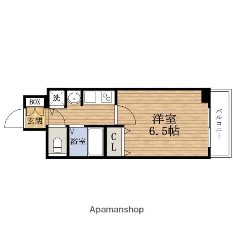 PRESSANCE難波リバーオアシス(1K/5階)の間取り写真