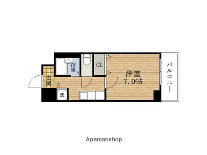 グラマシー心斎橋東(1K/8階)の間取り写真