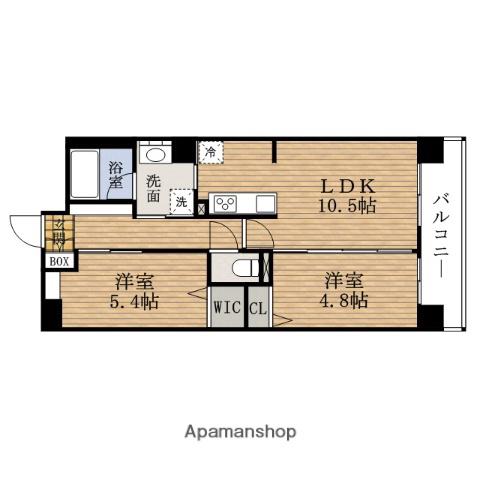 ルセルUEMACHIDAI(2LDK/8階)の間取り写真