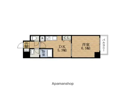 FRONTIER TOWER九条Ⅲ(1DK/6階)の間取り写真