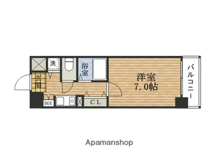 プレサンス中之島公園南(1K/10階)の間取り写真