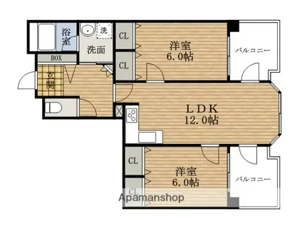 MANSIONTAILA マンションタイラ(2LDK/8階)の間取り写真