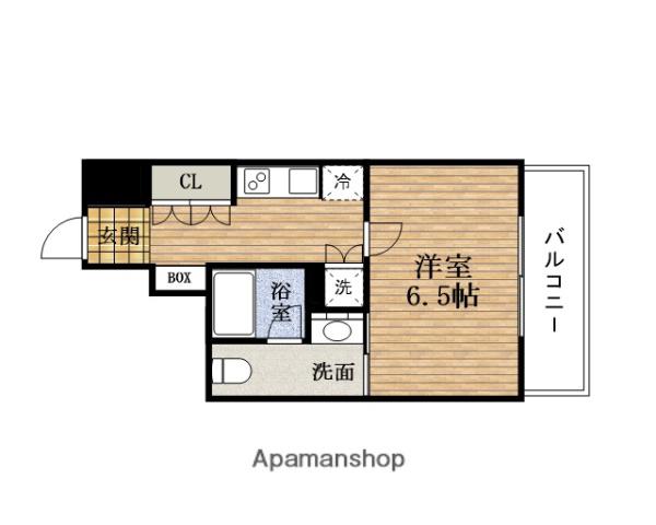 LEGALあみだ池新町(1K/13階)の間取り写真