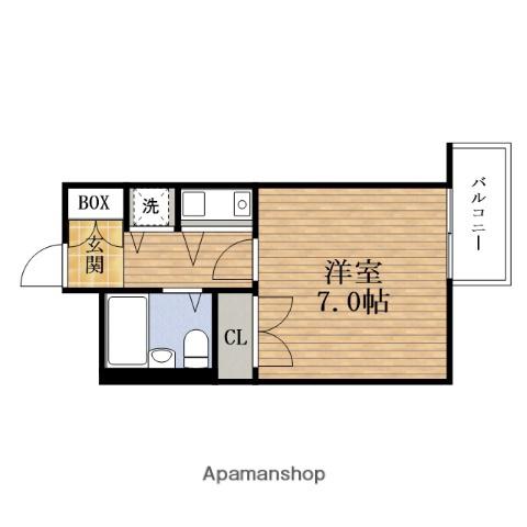 ニューライフ本町(1K/5階)の間取り写真