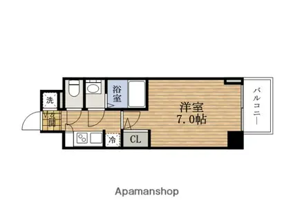 エスレジデンス難波ブリエ(1K/14階)の間取り写真