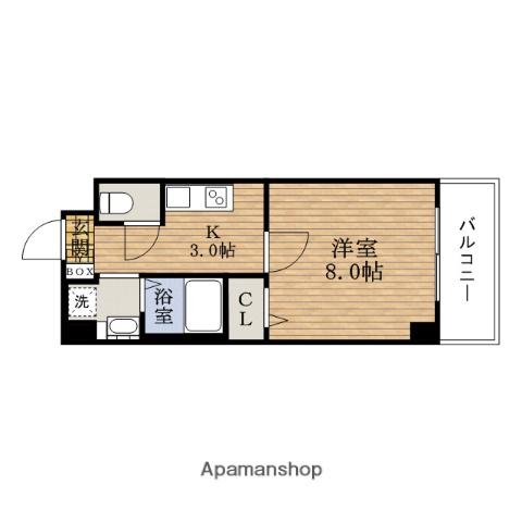 VILLA RIVIERE(1K/6階)の間取り写真