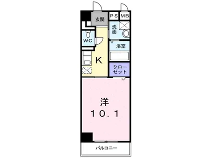 コージーコート加美(1K/3階)の間取り写真