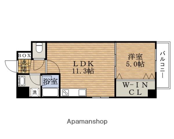 きーとすはうす QUITOS HOUSE(1LDK/6階)の間取り写真