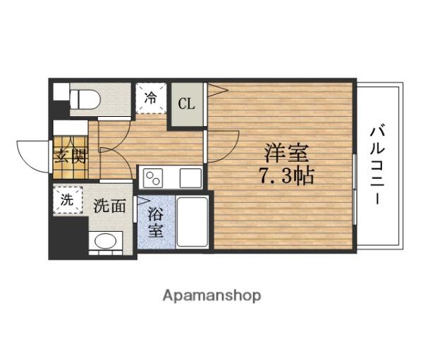 PRESSANCE谷町リーベ(1K/11階)の間取り写真