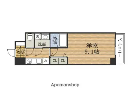 セイルYODOYABASHI(1K/11階)の間取り写真