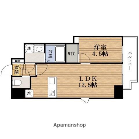フロンティアコートSAKAISUJIHOMMACHI(1LDK/15階)の間取り写真