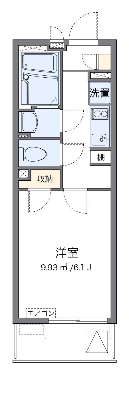 クレイノのぞみⅡ(1K/3階)の間取り写真