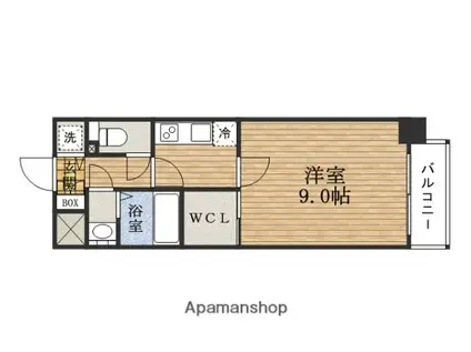 オーパスグラン TANIMACHI(1K/1階)の間取り写真