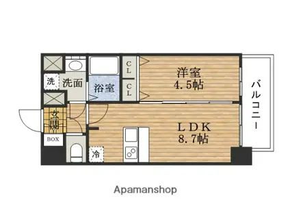PRESSANCE大阪ドームシティワンダー(1LDK/11階)の間取り写真