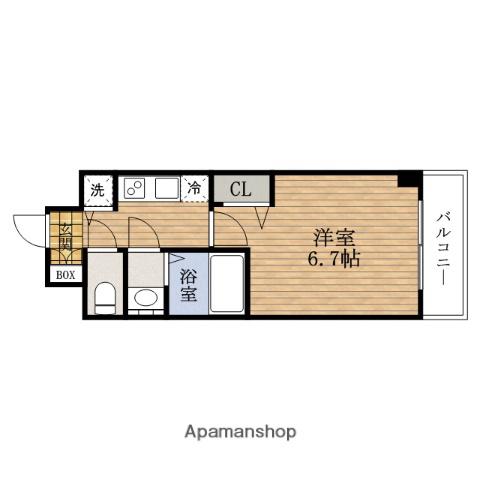 PRESSANCE難波ラフィーネ(1K/10階)の間取り写真