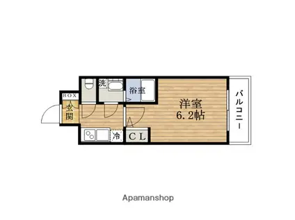 エスレジデンス南堀江(1K/5階)の間取り写真