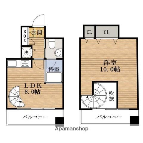 URBANEX北堀江(1LDK/7階)の間取り写真