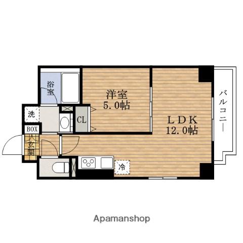 ノーブルスクエアSHIMMACHI(1LDK/8階)の間取り写真