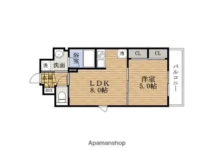 SWANSCITY 中之島クロス(1LDK/7階)の間取り写真